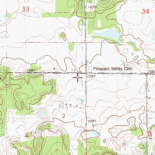 Topographic Map of Pleasant Valley School, WI