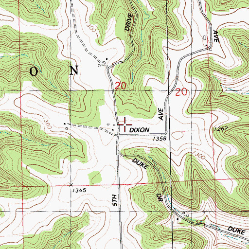 Topographic Map of Pleasant View School, WI