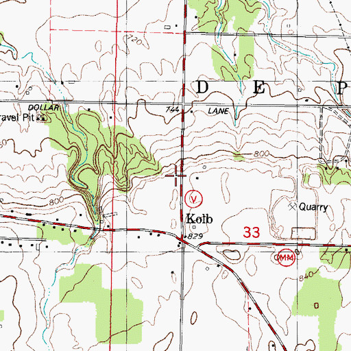 Topographic Map of Pleasant View School (historical), WI