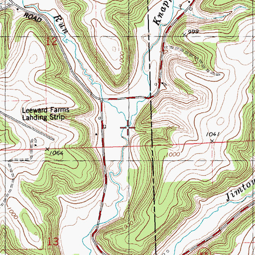 Topographic Map of Plum Run, WI