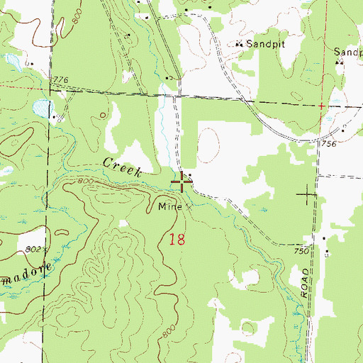 Topographic Map of Plumadore Creek, WI