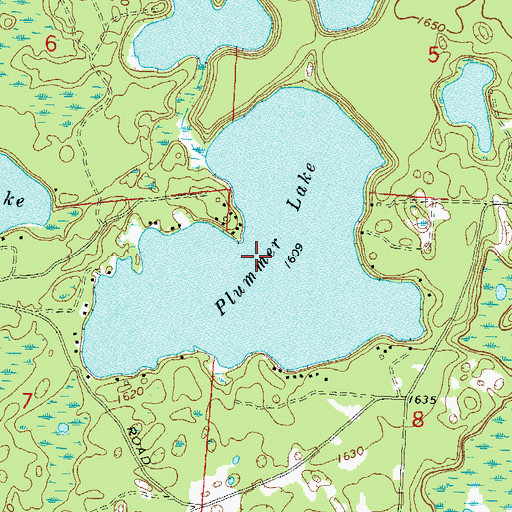 Topographic Map of Plummer Lake, WI