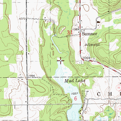 Topographic Map of Pokegama Creek, WI