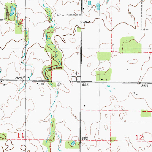 Topographic Map of Polish Cemetery, WI