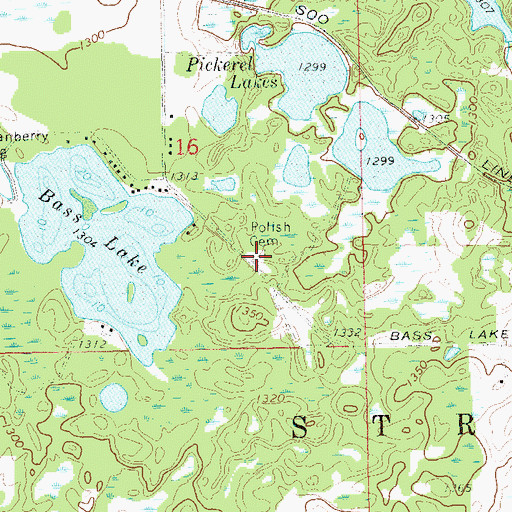 Topographic Map of Polish Cemetery, WI