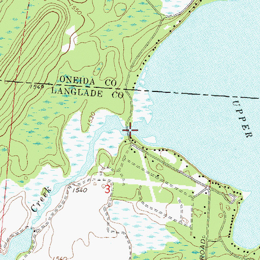Topographic Map of Pollock Creek, WI