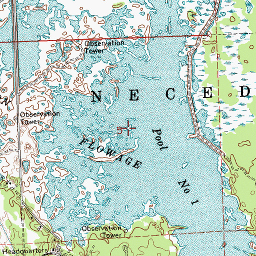 Topographic Map of Number One Pool, WI