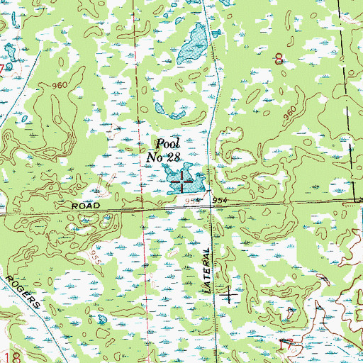 Topographic Map of Number Twenty-eight Pool, WI