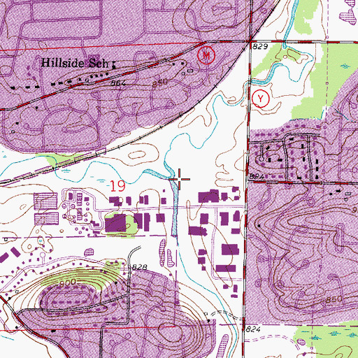 Topographic Map of Poplar Creek, WI