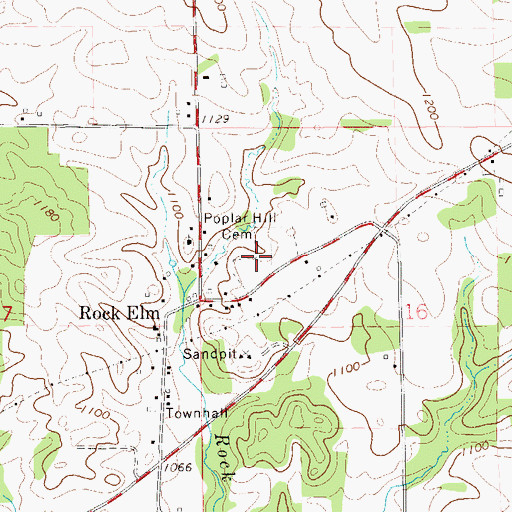 Topographic Map of Poplar Hill Cemetery, WI
