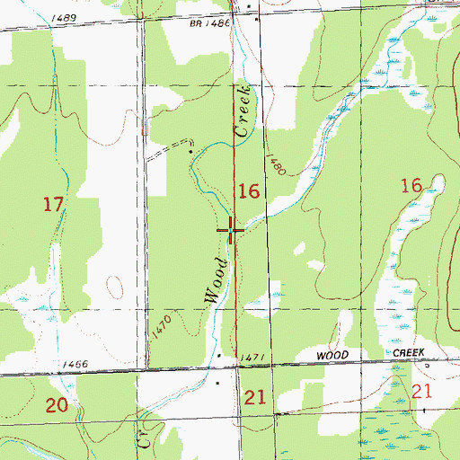 Topographic Map of Porky Creek, WI