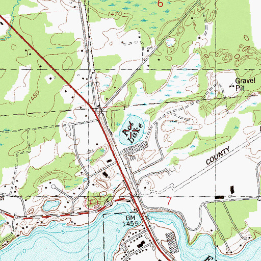 Topographic Map of Pot Lake, WI