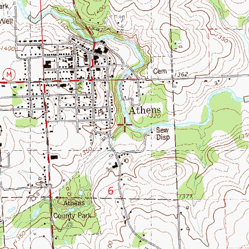 Topographic Map of Potato Creek, WI
