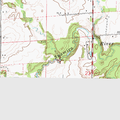 Topographic Map of Potter Creek, WI