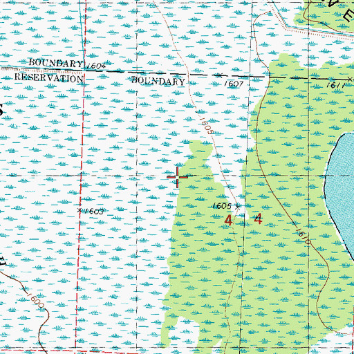 Topographic Map of Powell Marsh, WI