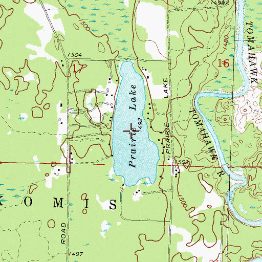Topographic Map of Prairie Lake, WI