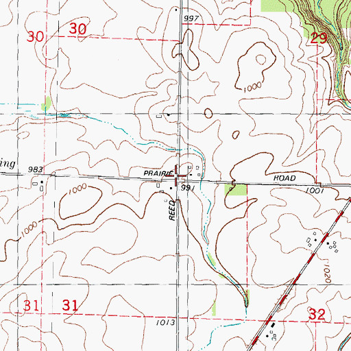 Topographic Map of Prairie Lawn School (historical), WI