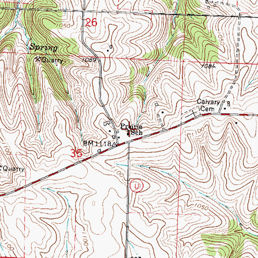 Topographic Map of Prairie School, WI