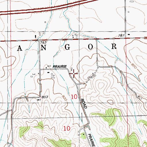 Topographic Map of Prairie School, WI