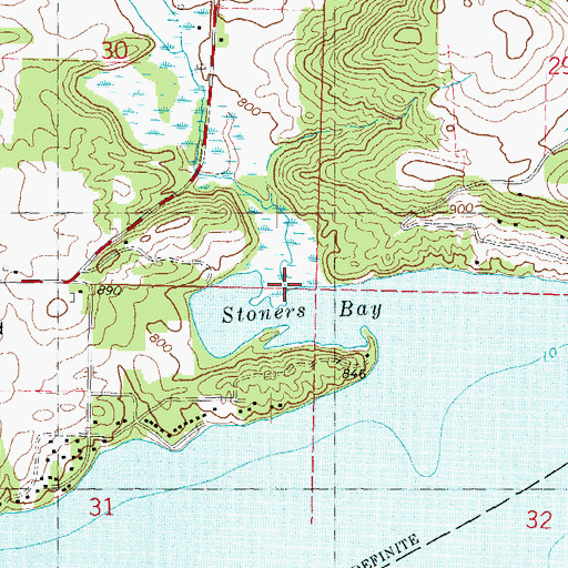 Topographic Map of Prentice Creek, WI