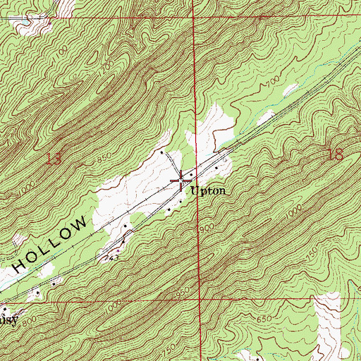 Topographic Map of Upton, AL