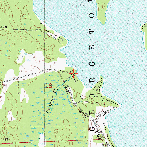 Topographic Map of Prokor Creek, WI