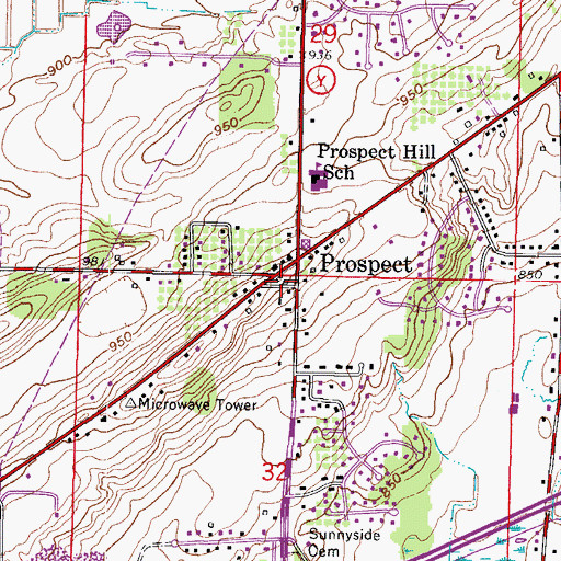 Topographic Map of Prospect, WI