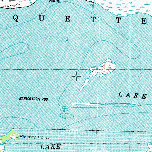 Topographic Map of Puckaway Lake, WI