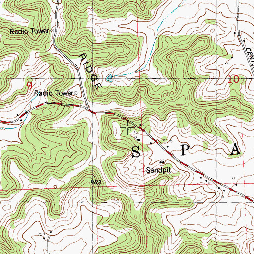 Topographic Map of Putnam Ridge, WI