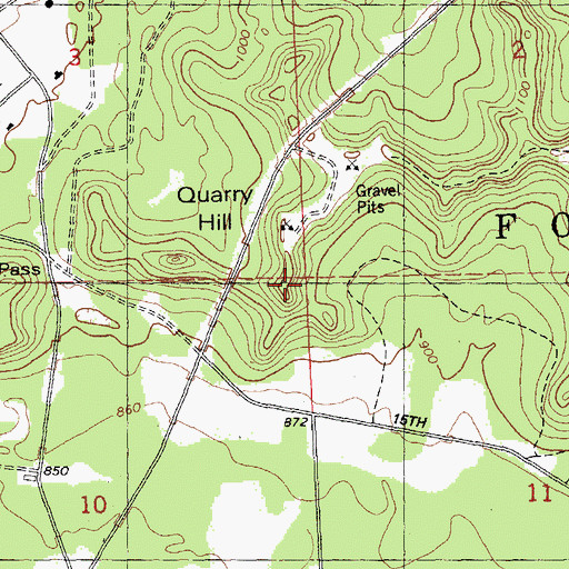 Topographic Map of Quarry Hill, WI