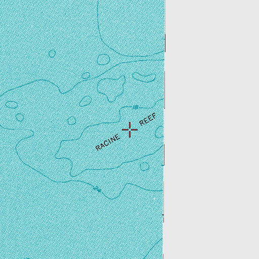 Topographic Map of Racine Reef, WI