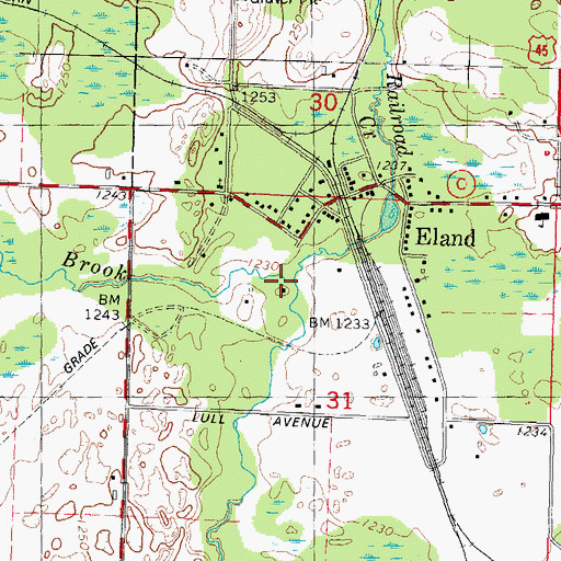 Topographic Map of Railroad Creek, WI