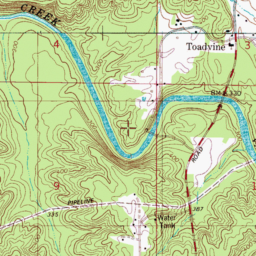 Topographic Map of Vines Mill, AL