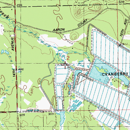 Topographic Map of Ranch Creek, WI