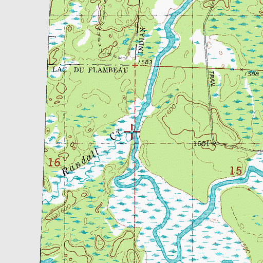 Topographic Map of Randall Creek, WI