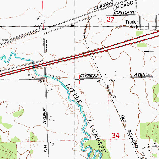 Topographic Map of Random School, WI