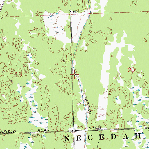 Topographic Map of Rattail Lateral, WI
