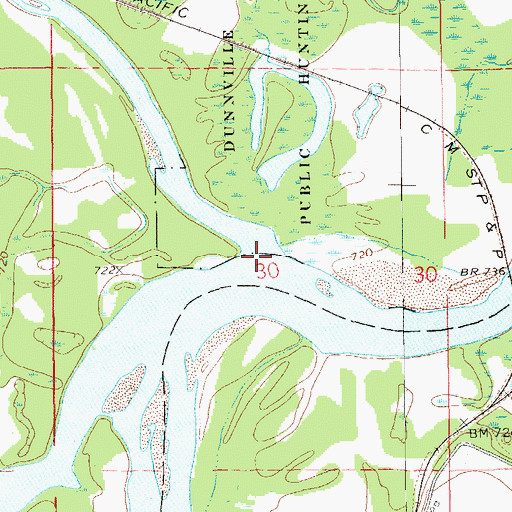 Topographic Map of Red Cedar River, WI