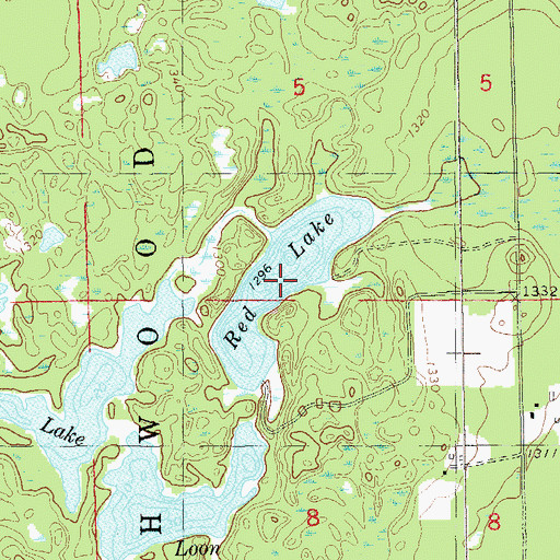 Topographic Map of Red Lake, WI