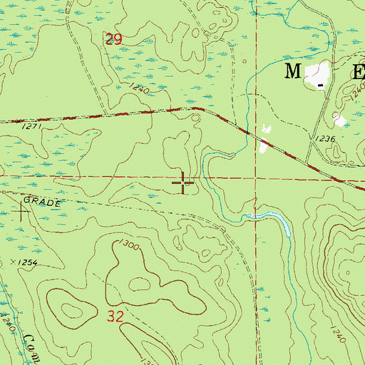Topographic Map of Red Springs, WI