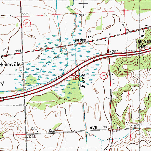 Topographic Map of Reels Valley, WI
