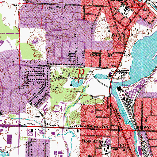 Topographic Map of Regner Park, WI