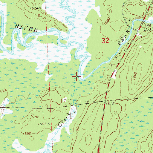 Topographic Map of Reimer Creek, WI