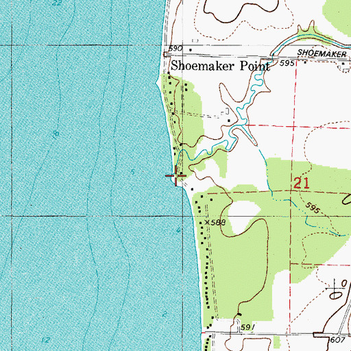 Topographic Map of Renard Creek, WI