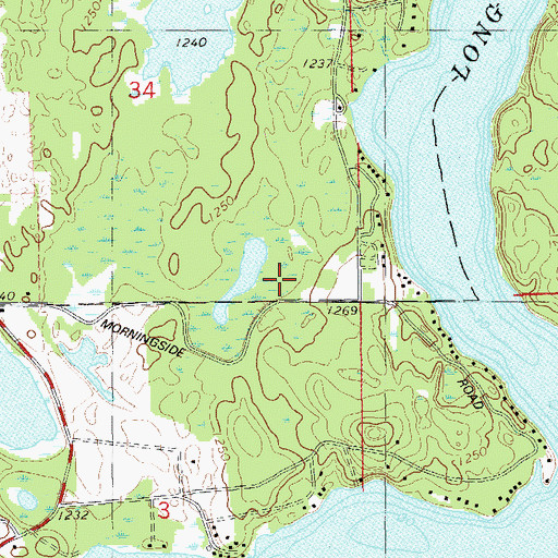 Topographic Map of Rice Island, WI