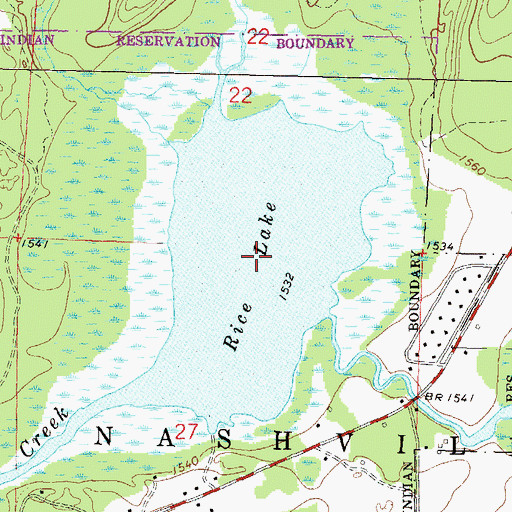 Topographic Map of Rice Lake, WI