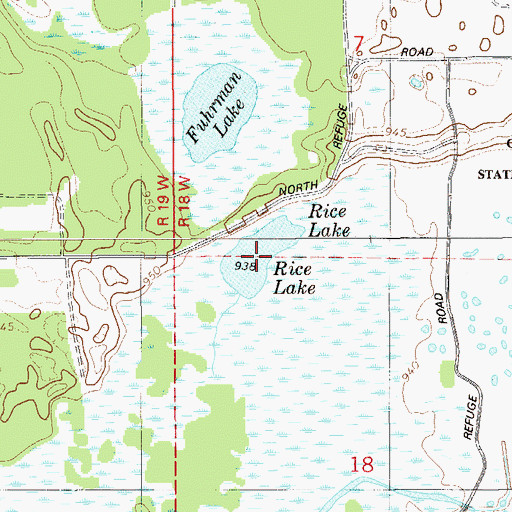 Topographic Map of Rice Lake, WI