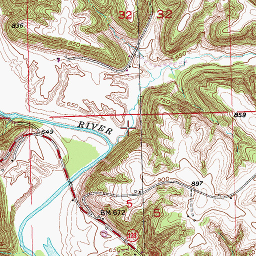 Topographic Map of Rigsby Hollow, WI