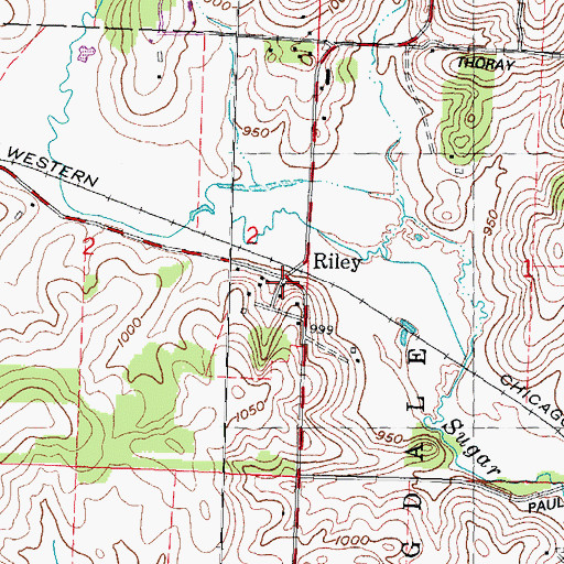Topographic Map of Riley, WI