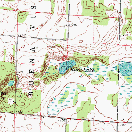 Topographic Map of Riley Lake, WI